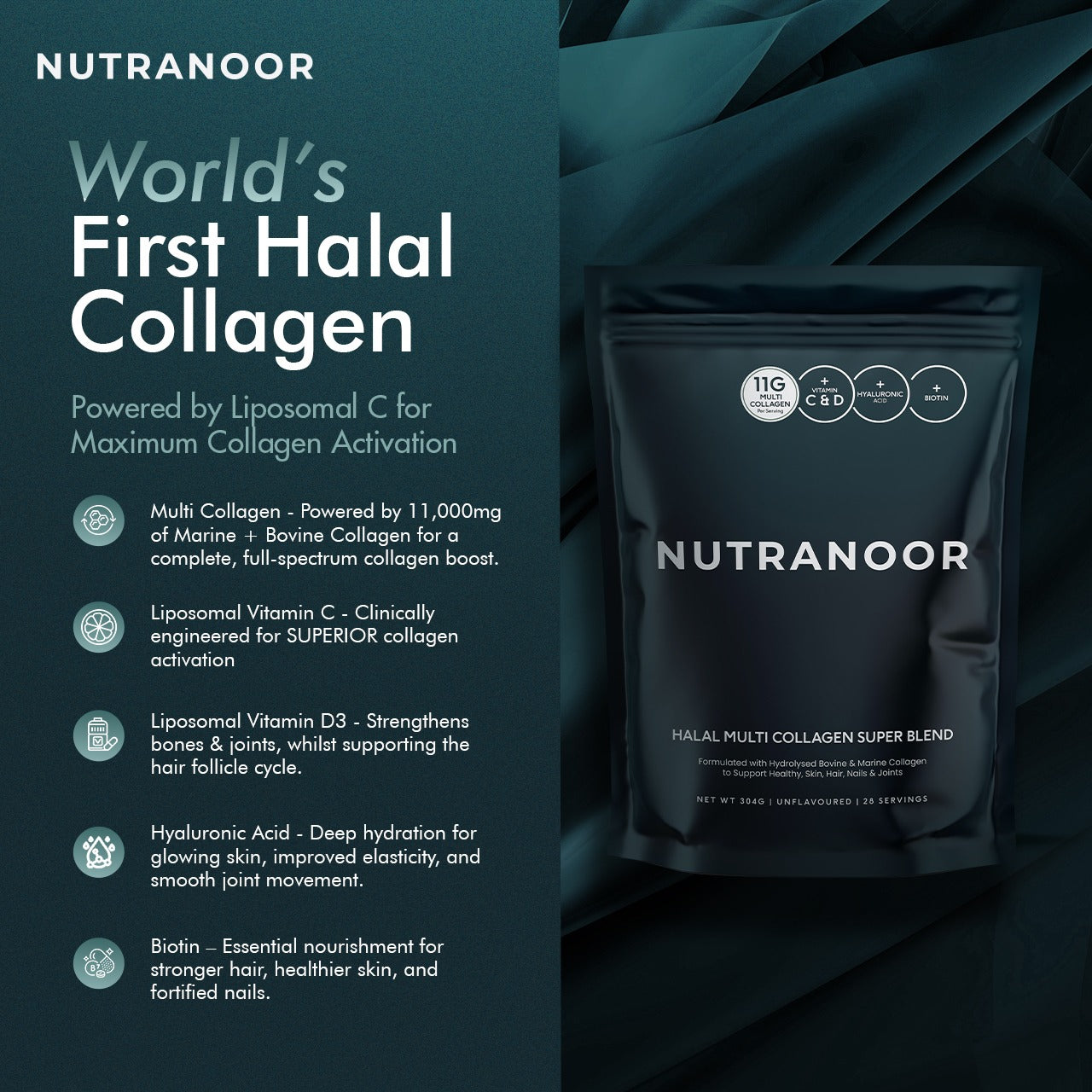 Nutranoor Halal Multi Collagen Super Blend