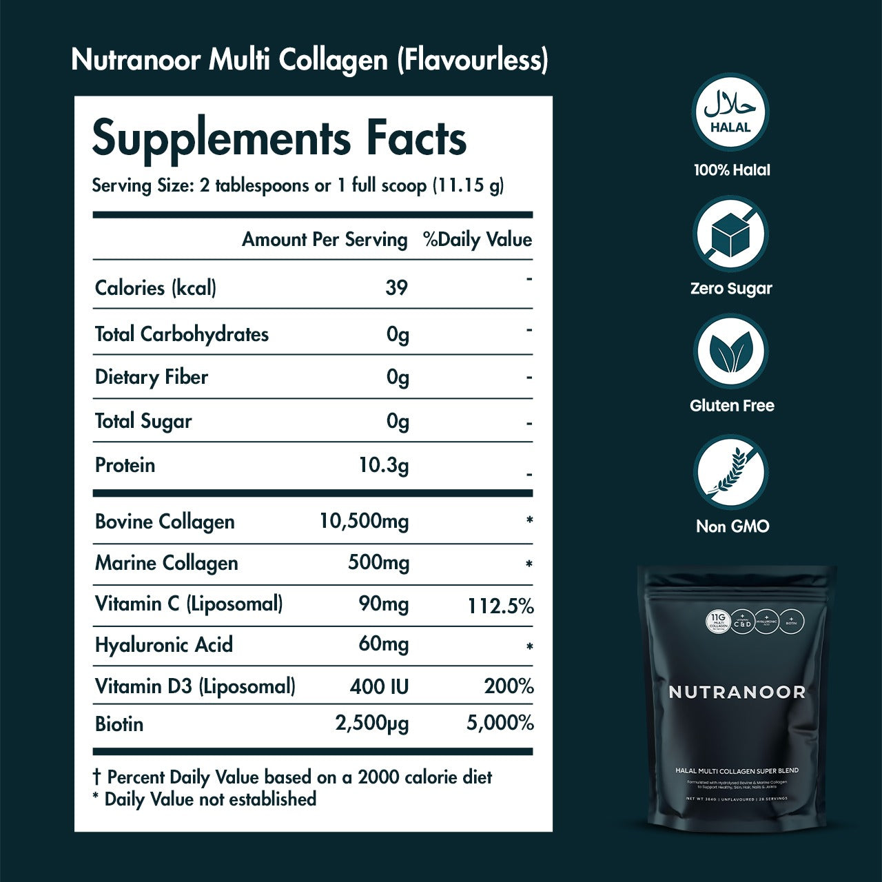 Nutranoor Halal Multi Collagen Super Blend